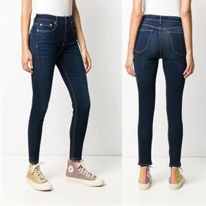 Rag & Bone High Rise Skinny Bedford Blue Denim Jeans Womens Size 29